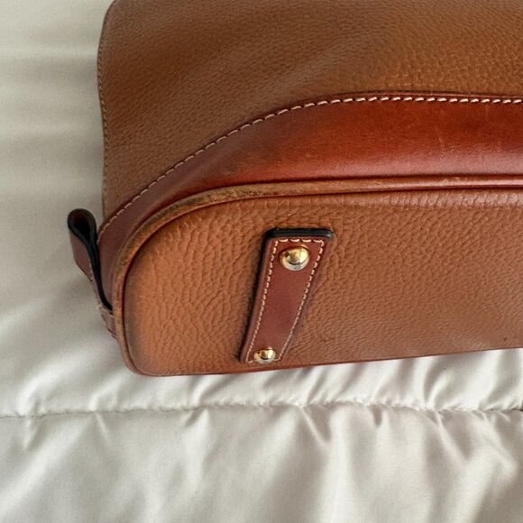 Dooney & Bourke Dome Tan/Brown Satchel Shoulder Bag Cross Body Pebbled Leather - Picture 5 of 12